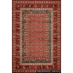 Kusový koberec KASHQAI 4301-300 tm.červený