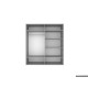 Zrcadlová šatní skříň Brego bílá LED